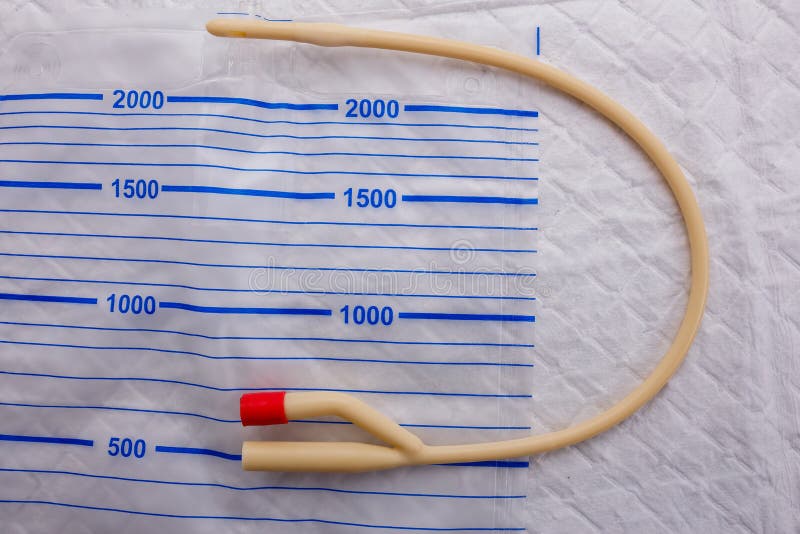 Urinary Catheter on the Package for Urine Stock Photo Image of system