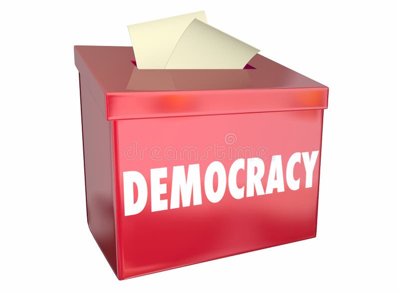 Urna de voto bem escolhida do voto da liberdade da democracia