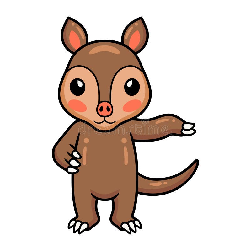 Urocza mała kreskówka aardvara ilustracji