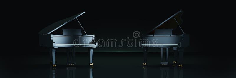 Uroczysty pianino w ciemnym tle royalty ilustracja Uroczysty pianino w ciemnym tle royalty ilustracja