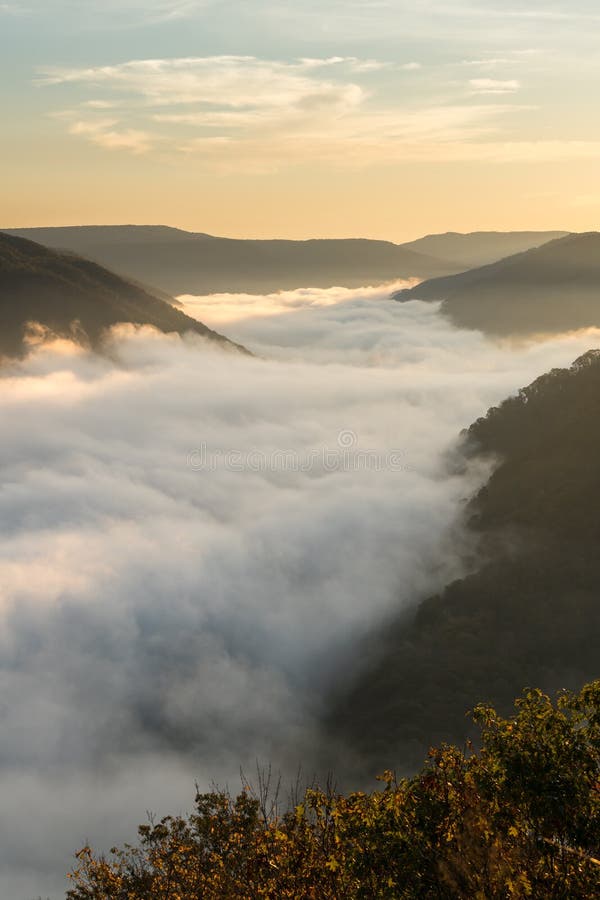 Uroczysty widok lub Grandview w Nowym Rzecznym wąwozie fotografia stock