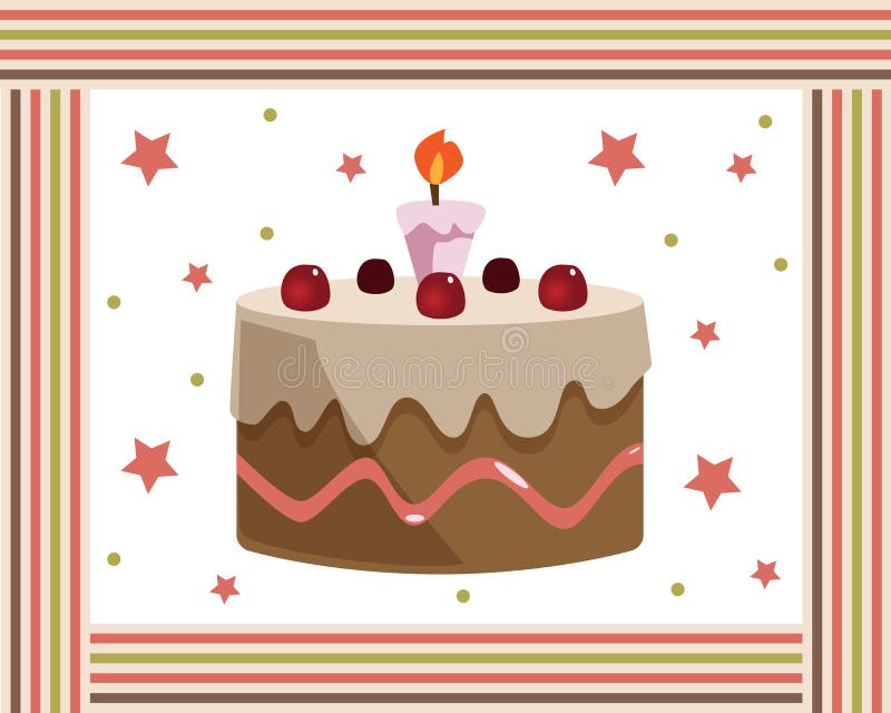 urodzinowego torta rama royalty ilustracja urodzinowego torta rama royalty ilustracja