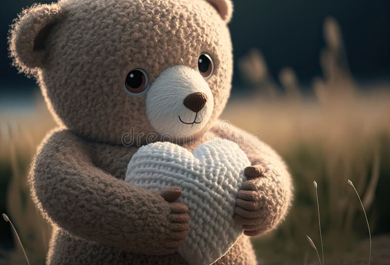 Urso de pelúcia segurando a palavra paz em inglês escrevendo ursinho de  pelúcia isolado no fundo branco 3d render