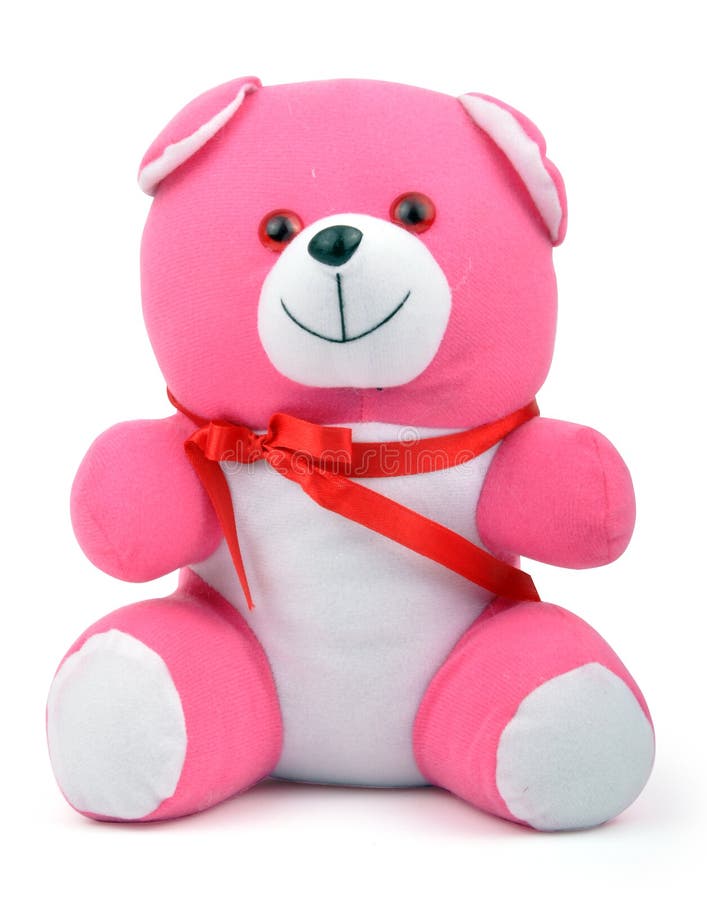 Cute teddy bear on white with clipping path. Cute teddy bear on white with clipping path