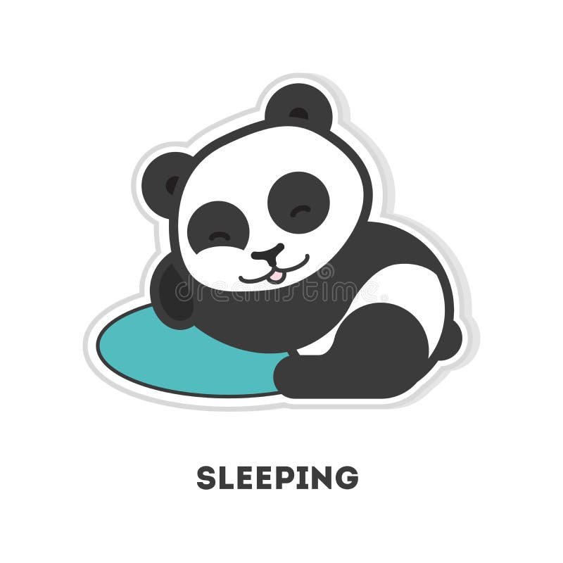 Urso de panda do sono ilustração do vetor Urso de panda do sono ilustração do vetor