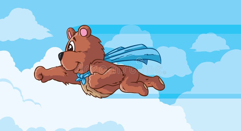 Urso de voo, parte de uma série. ilustração do vetor Urso de voo, parte de uma série. ilustração do vetor