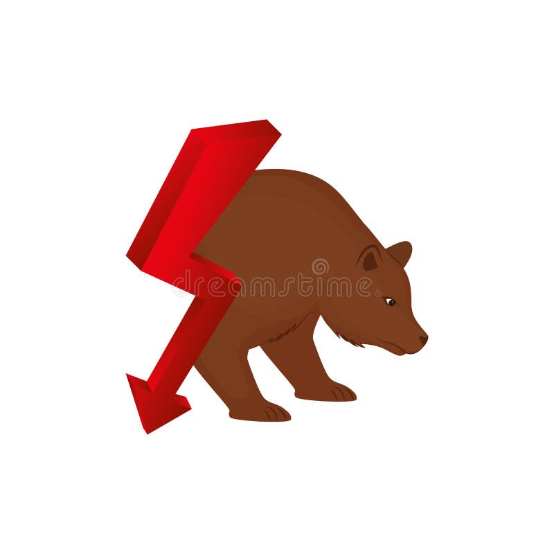 Urso do mercado de valores de ação ilustração royalty free Urso do mercado de valores de ação ilustração royalty free