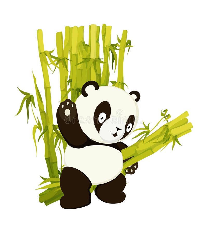 Desenho de corpo inteiro do panda gigante estilizado. ícone de