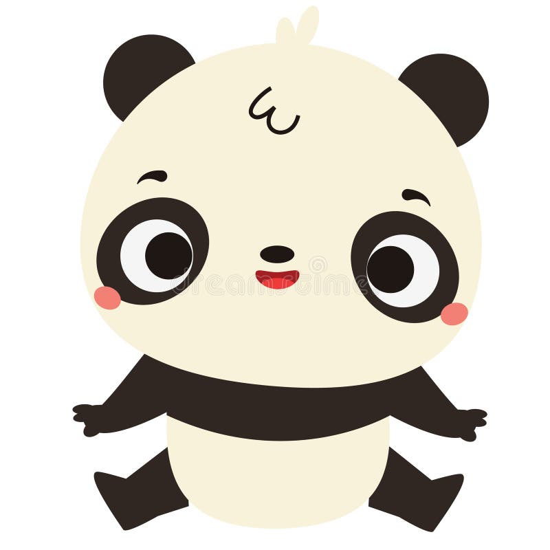 Urso Panda Vetor De Animais Dos Desenhos Animados Ilustração Sobre