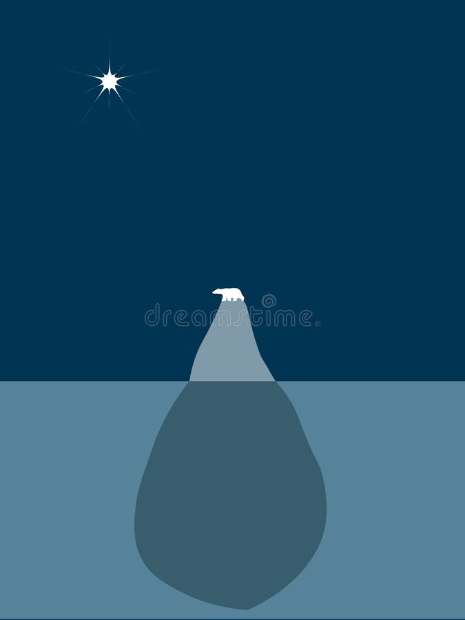 Urso polar em um iceberg ilustração royalty free Urso polar em um iceberg ilustração royalty free