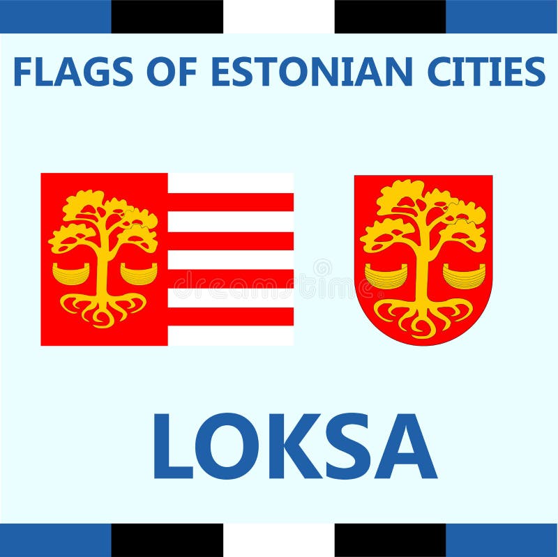 Urzędnik flaga Estoński miasto Loksa
