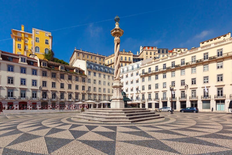Urzędu Miasta kwadrat w Lisbon, Portugalia fotografia royalty free Urzędu Miasta kwadrat w Lisbon, Portugalia fotografia royalty free