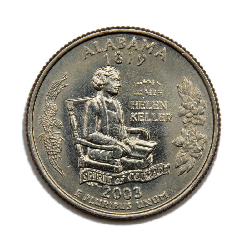 US Alabama quarter dollar stock image. Image of states 4839545