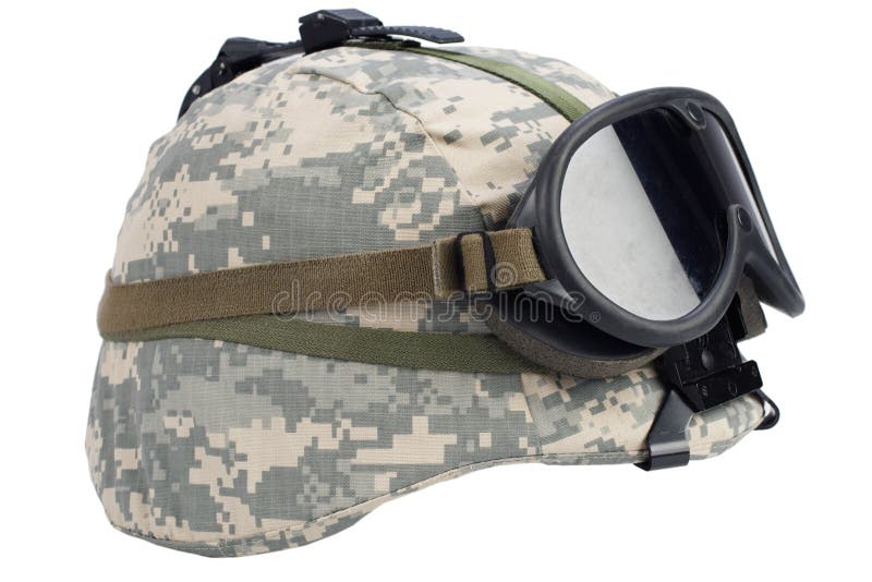 Us Army Kevlar Helmet with Night Vision Mount Stock Photo Image of