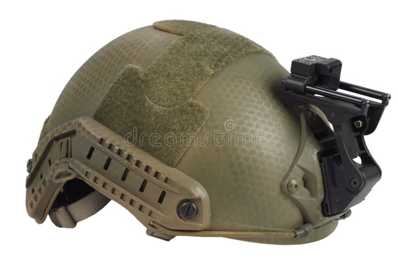 Us Army Kevlar Helmet with Night Vision Mount Stock Photo Image of