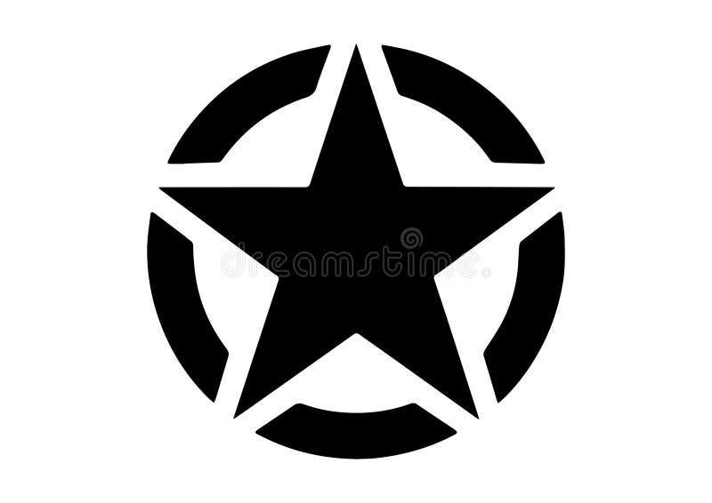 US army star sticker stock illustration