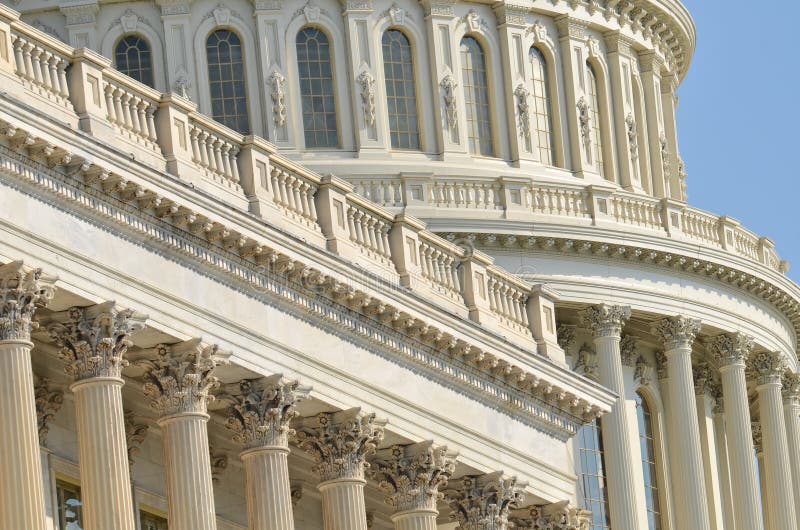 US Capitol building dome detail, Washington DC royalty free stock photography US Capitol building dome detail, Washington DC royalty free stock photography