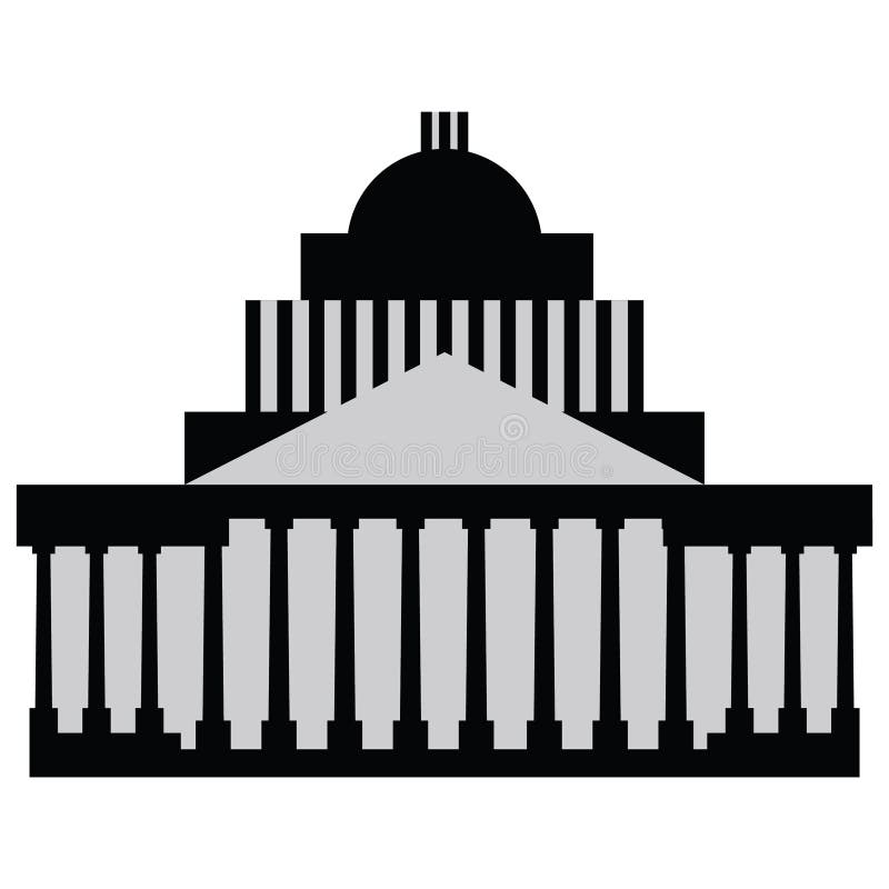 US Capitol Washington Dc. Vector Illustration Decorative Design Stock
