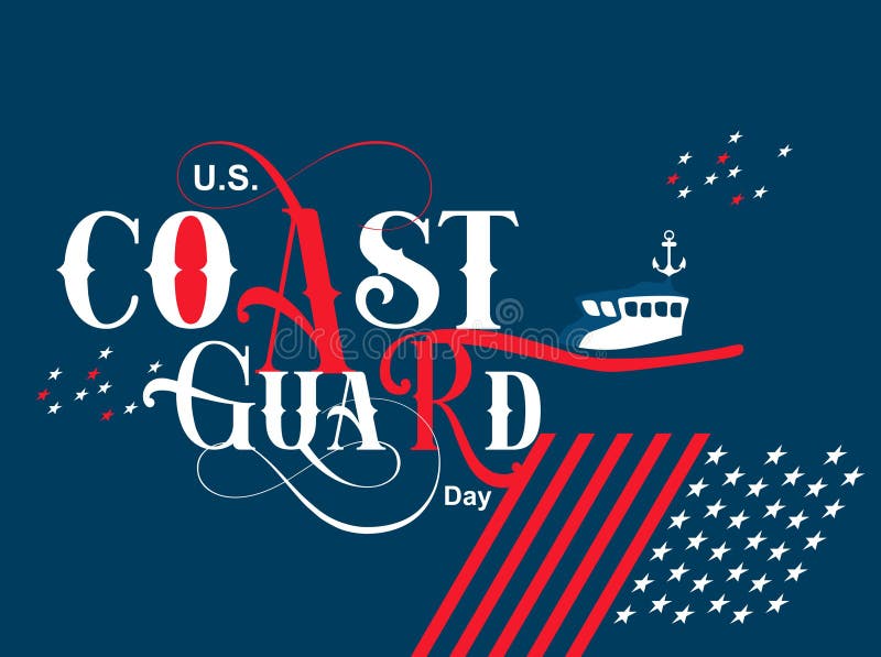 US Coast Guard Day Design stock vector. Illustration of patriotic