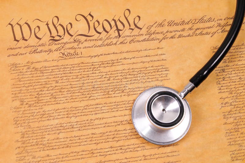 US Constitution and stethoscope