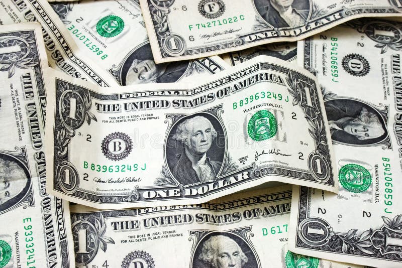 US dollar bills stock image
