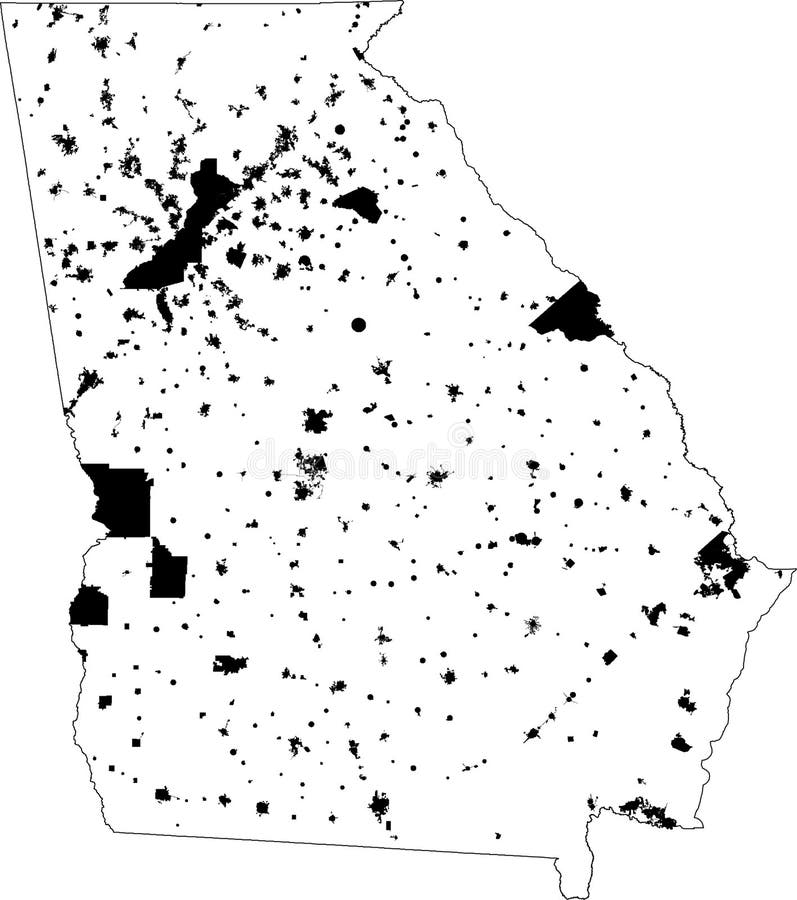 US Boundaries of Cities Stock Vector Illustration of