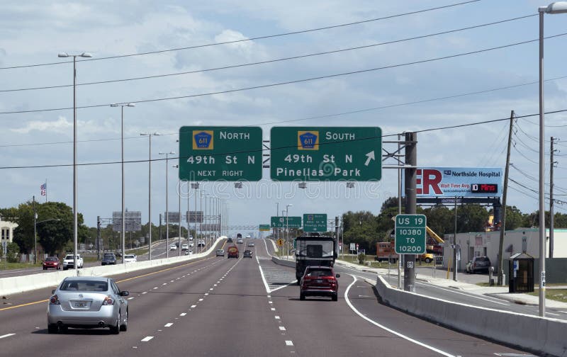 US 19 Highway at junction 49th Street Florida stock photo US 19 Highway at junction 49th Street Florida stock photo