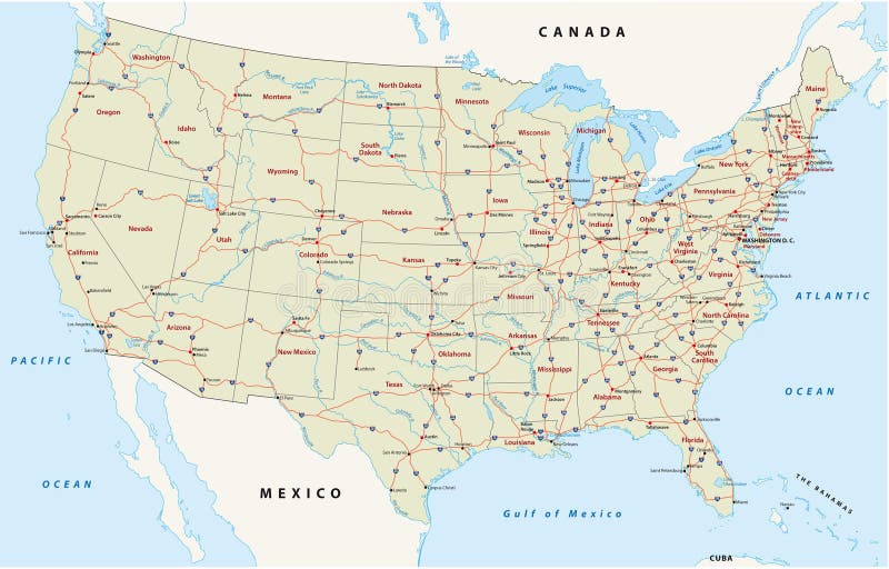 Us interstate highway map