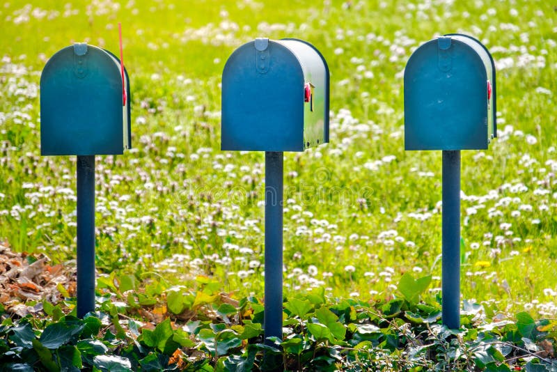 US mail letterbox delivery USA mailboxes american vintage style royalty free stock images US mail letterbox delivery USA mailboxes american vintage style royalty free stock images