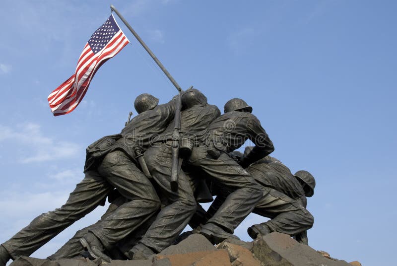 US-Marineinfanteriekorps-Krieg-Denkmal lizenzfreie stockbilder US-Marineinfanteriekorps-Krieg-Denkmal lizenzfreie stockbilder