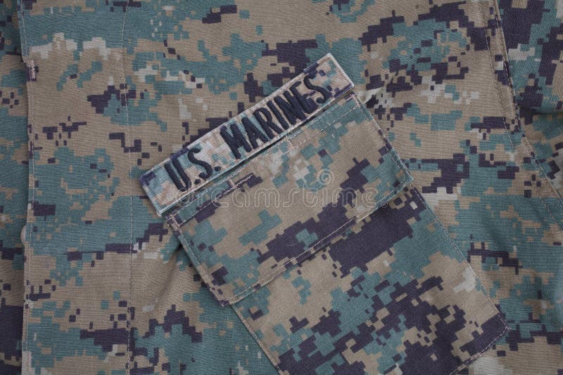 US MARINES Camouflage Uniform Stock Image Image of award, courage