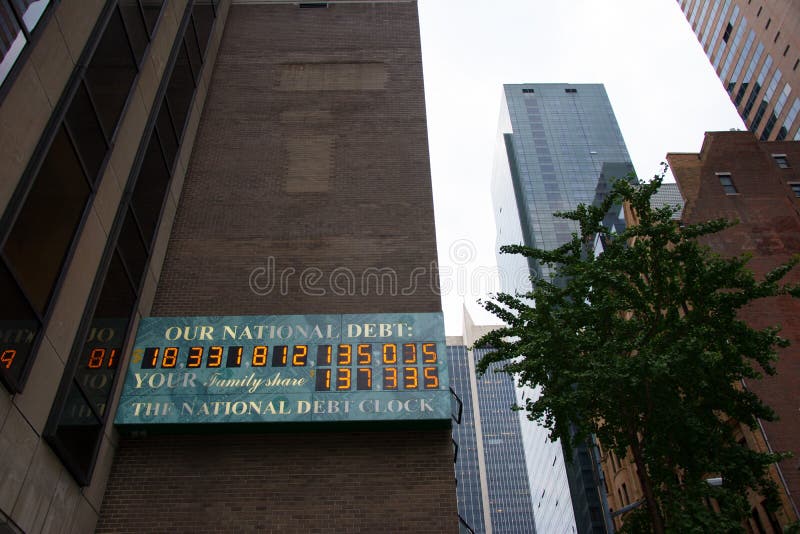 The US National Debt Clock stock images The US National Debt Clock stock images