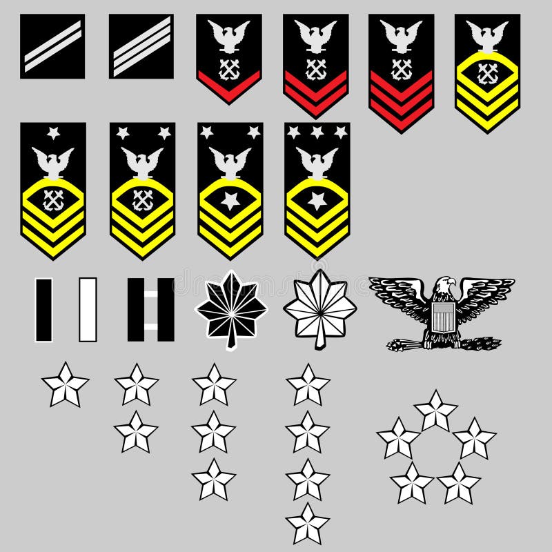 Us Navy Rank Insignia Stock Vector Image Of Guard Enlisted 8821104