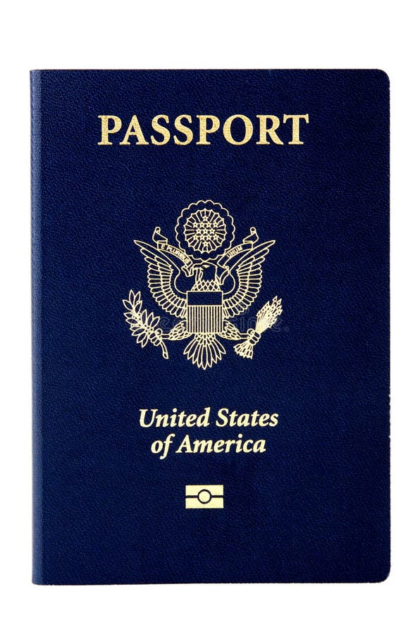 Immagine di grande Pulizia di un passaporto degli stati UNITI su bianco.