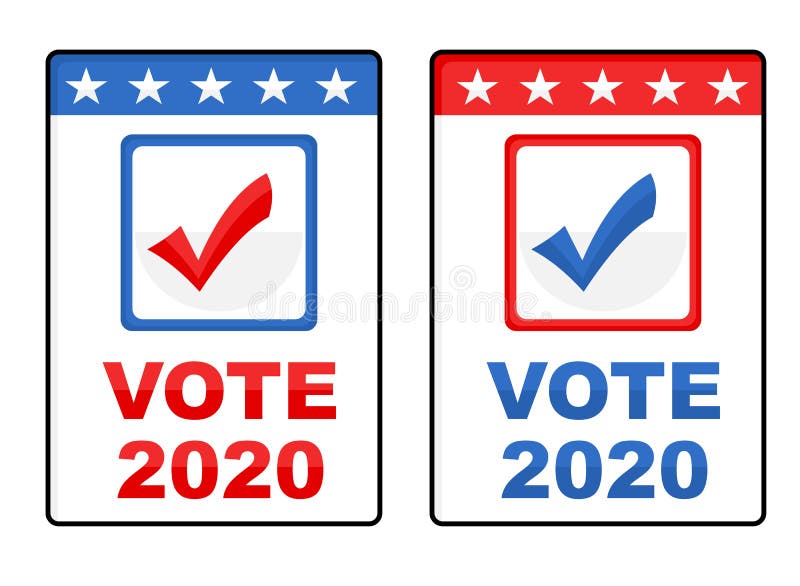 US presidential Voting with different choice Paper Documents for 2020 Election illustration Vector for poster