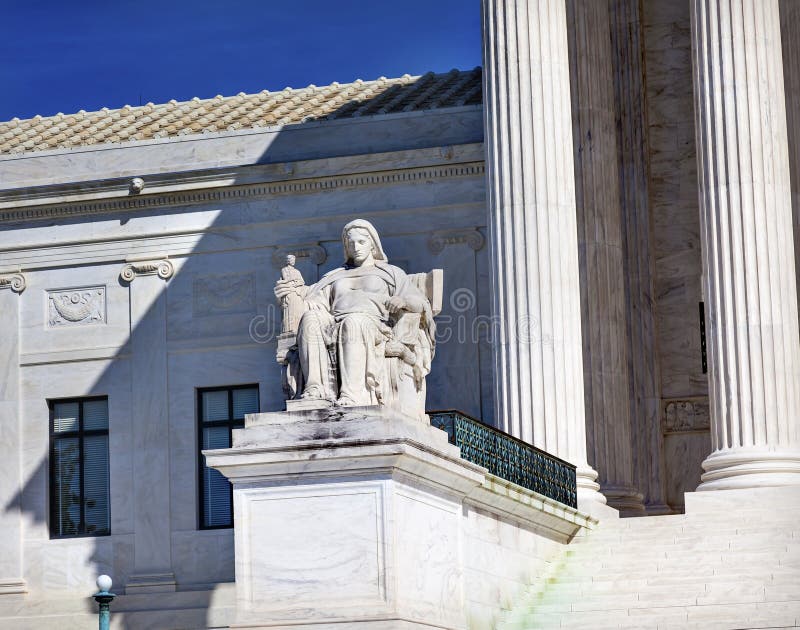US Supreme Court Justice Statue Capitol Hill Washington DC Stock Photo US Supreme Court Justice Statue Capitol Hill Washington DC Stock Photo