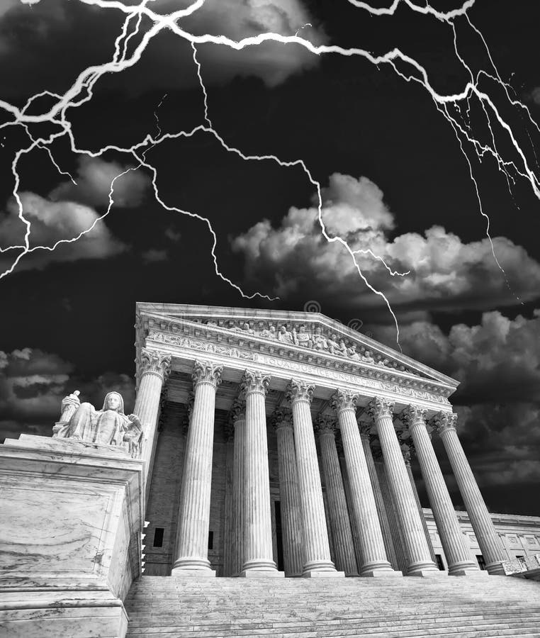 US Supriem Court in a Storm. royalty free stock photo