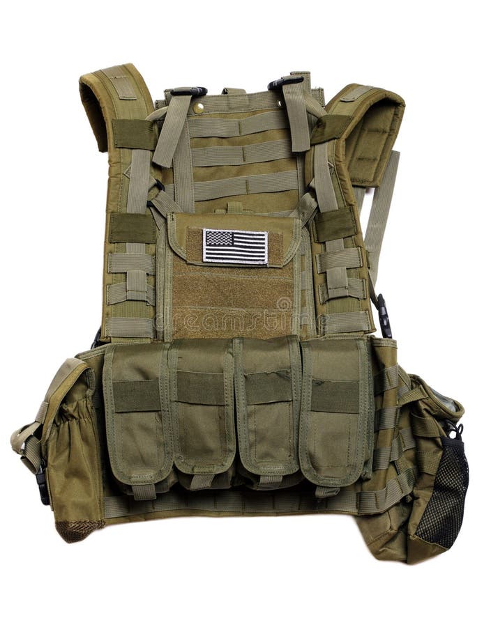 US tactical vest. stock image. Image of american, flag 16755981