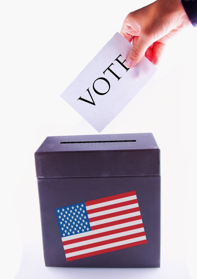 US Urn for vote stock photo