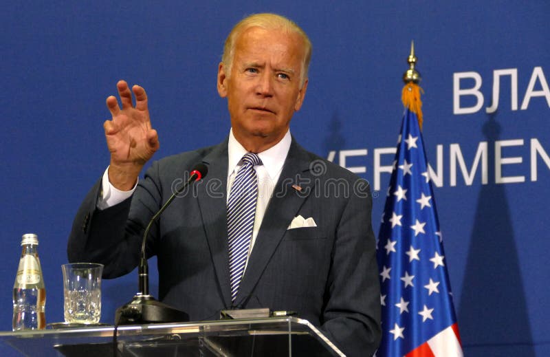 Belgrade, Serbia. 16th August, 2016. US Vice President Joseph 'Joe' Biden and Serbian PM Aleksandar Vucic holds a joint press conference