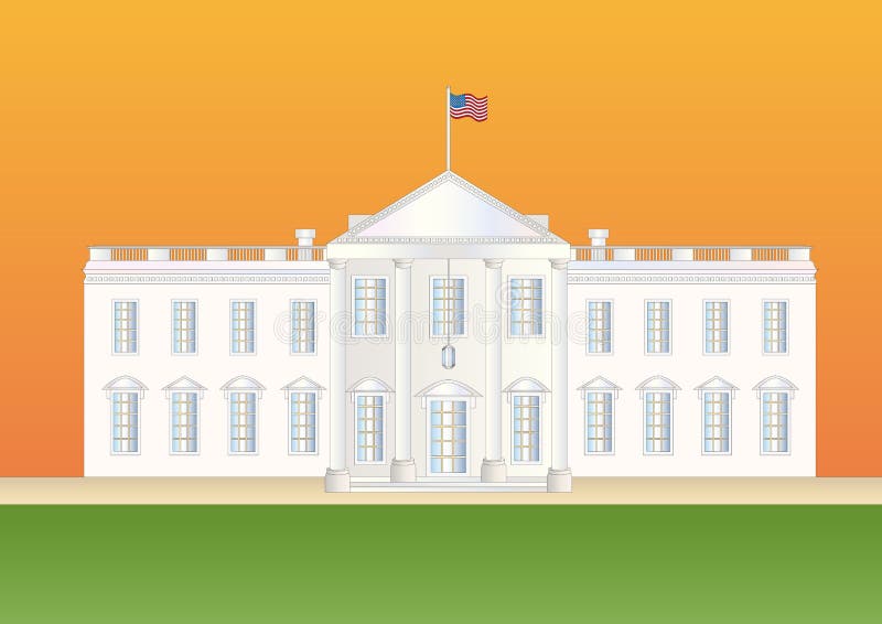 Us white house at sundown