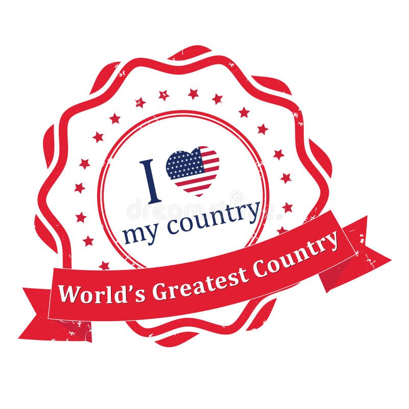 USA America - World`s Greatest Country Stock Vector - Illustration of  heart, patriotic: 97998162