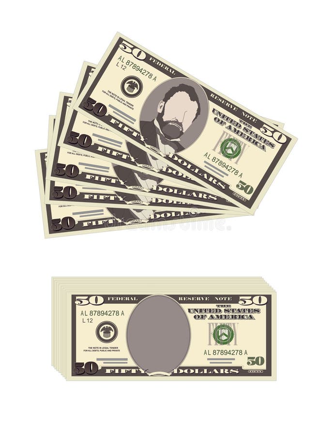 Fifty Dollar Bill Stock Illustrations – 227 Fifty Dollar Bill Stock ...