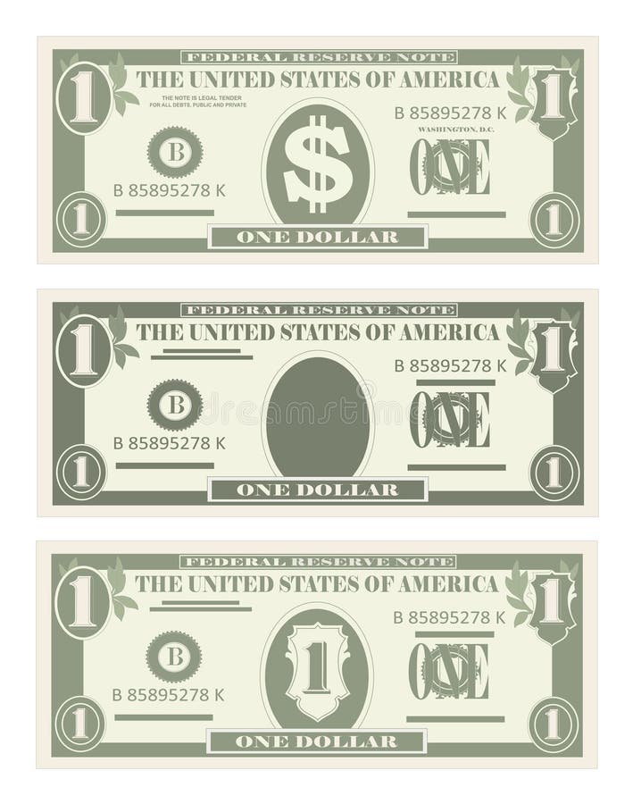 USA bankrörelsevaluta, kontant symbol 1 dollar räkning royaltyfri illustrationer USA bankrörelsevaluta, kontant symbol 1 dollar räkning royaltyfri illustrationer