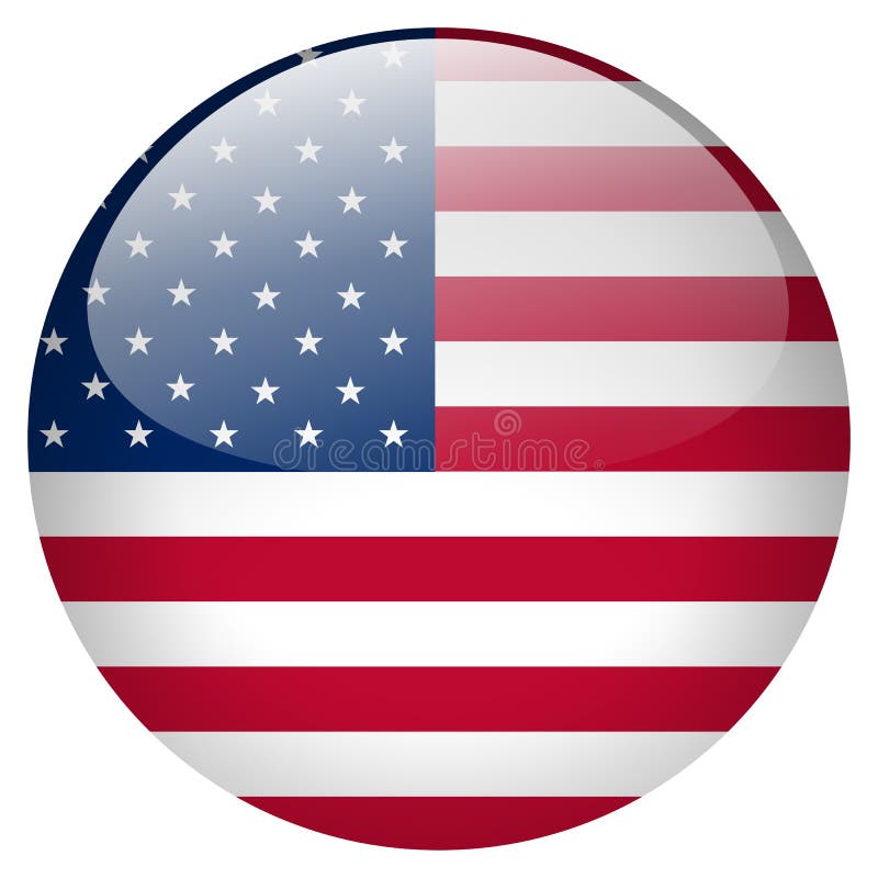 USA button vector illustration