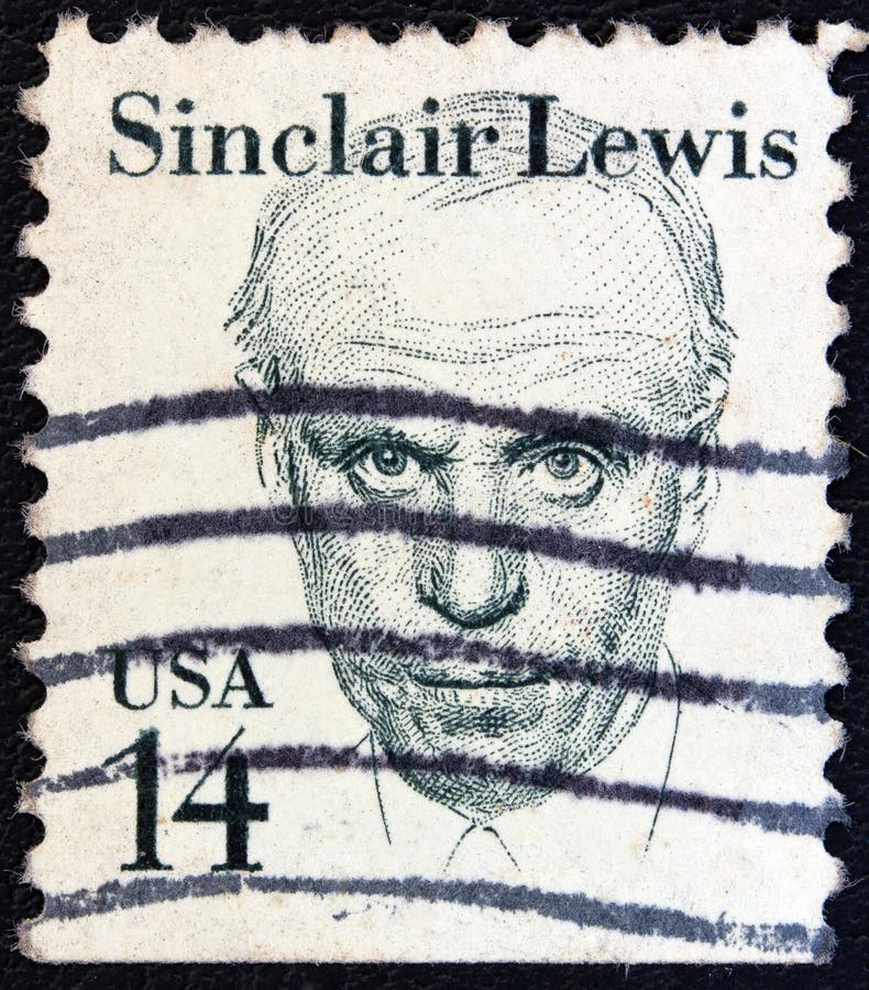 USA - CIRCA 1985: A stamp printed in USA from the `Great Americans` issue shows writer Sinclair Lewis, circa 1985. stock images USA - CIRCA 1985: A stamp printed in USA from the `Great Americans` issue shows writer Sinclair Lewis, circa 1985. stock images