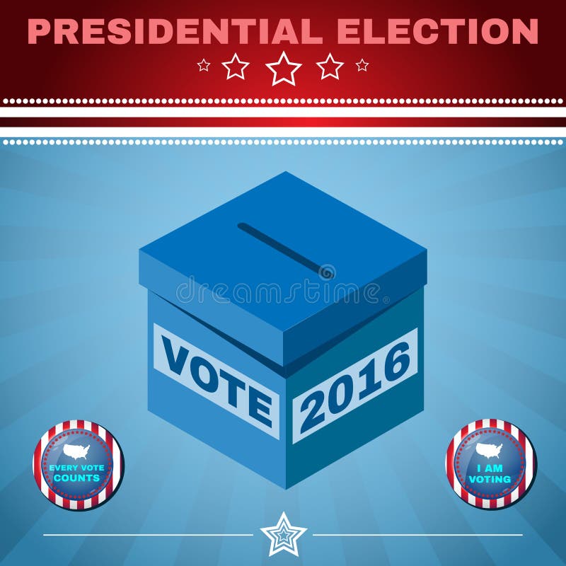 Usa Election 2016 Every Vote Counts stock illustration Usa Election 2016 Every Vote Counts stock illustration