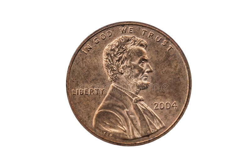 USA ett centencentmyntmynt med en ståendebild av Abraham Lincoln fotografering för bildbyråer USA ett centencentmyntmynt med en ståendebild av Abraham Lincoln fotografering för bildbyråer