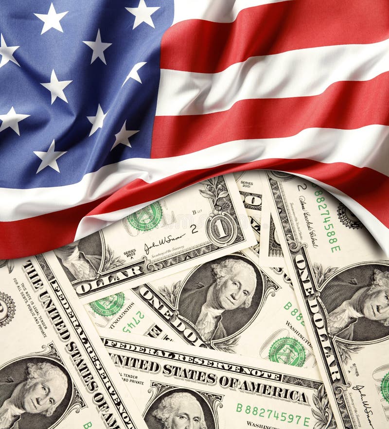 American Dollar and the Flag Stock Image Image of bill, banking 83774821