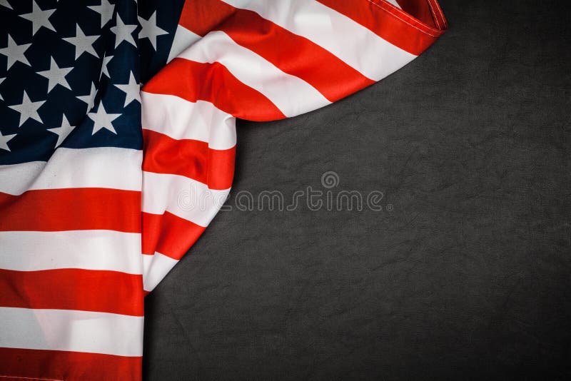 USA flag on grey background stock photos USA flag on grey background stock photos